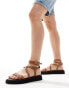 Фото #1 товара Truffle Collection ankle strap sandals in tan