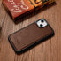 Фото #13 товара Etui pokryte naturalną skórą do iPhone 14 Plus Leather Oil Wax ciemny brąz