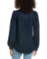 7 For All Mankind Puff Sleeve Shirt Women's Blue Xs