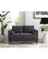 Lillith Modern Loveseat With Upholstered Fabric and Wooden Frame