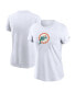 Women's White Miami Dolphins Primary Logo T-Shirt