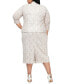 ფოტო #2 პროდუქტის Plus Size 2-Pc. Lace Jacket & Sheath Dress Set