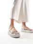 Фото #1 товара Simmi London Sea chunky flat sandal in embellished silver