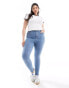 Фото #1 товара Dr Denim Plus Moxy high stretch high waist skinny jeans in cape light used