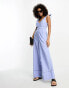 Фото #1 товара Accessorize v front summer jumpsuit in cornflower blue