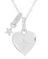 ფოტო #1 პროდუქტის Children's Diamond Accent Heart Necklace in Sterling Silver