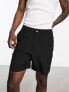 Hollister 7inch flat front chino shorts in black