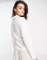 French Connection asymmetric button front top in white