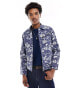 Фото #1 товара Lee eisenhower floral print denim harrington jacket in mid blue