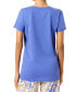 Фото #2 товара Women's Solid Short-Sleeve Scoop-Neck Sleep Tee