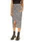 Women's Animal-Print Utility Slit-Front Midi Skirt