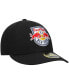 Фото #4 товара Men's Black New York Red Bulls Primary Logo Low Profile 59FIFTY Fitted Hat