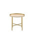 Фото #1 товара Mithea End Table, Oak Table Top & Gold Finish