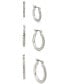 ფოტო #1 პროდუქტის 3-Pc. Set Pavé Hoop Earrings