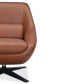 Kathya 30" Leather Swivel Accent Chair, Created for Macy's