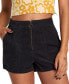 Juniors' Goldie Zip-Front Patch-Pocket Corduroy Shorts