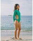 Фото #17 товара Women's Anna Cutout Long Sleeve One Piece Swimsuit