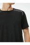 Erkek T-shirt Siyah 4sam10036nk