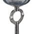 Candleholder Crystal Grey Metal 13 x 13 x 38 cm Silver