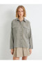 Фото #3 товара Рубашка женская Koton Oversize с длинными рукавами, на пуговицах, с карманами из вискозного микса
