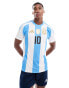 adidas Football Argentina 24 Messi Home jersey in white and blue