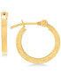 ფოტო #1 პროდუქტის Children's Textured Hoop Earrings in 14k Gold (1/2")