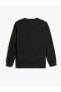 Basic Sweatshirt Rahat Kesim Bisiklet Yaka Uzun Kollu