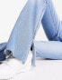 Фото #4 товара Stradivarius flare jean with side split in light blue