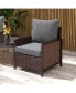 Фото #4 товара Набор подушек и спинок для садовой мебели Simplie Fun 4-Piece Patio Chair Cushion and Back Pillow Set, серый