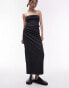 Topshop co-ord technical fabric maxi column skirt in black Черный, 32 - фото #4