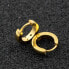 Gold-plated steel earrings rings