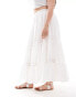 Фото #1 товара Yours tiered maxi skirt in white