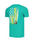 Фото #2 товара Men's Green Oregon Ducks Baseball Flag Comfort Colors T-Shirt