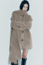 Фото #1 товара Короткое трикотажное пальто с шарфом ZARA
