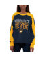 Фото #1 товара Women's Navy, Gold Milwaukee Brewers Smash Raglan Long Sleeve T-shirt