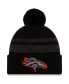 ფოტო #1 პროდუქტის Men's Black Denver Broncos Dispatch Cuffed Knit Hat with Pom