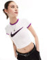 Фото #1 товара Nike Streetwear baby tee in white and purple