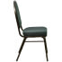 Фото #1 товара Hercules Series Dome Back Stacking Banquet Chair In Green Patterned Fabric - Gold Vein Frame