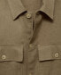 Фото #5 товара Men's Linen Pockets Detail Overshirt