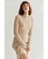 Women's Lex Crew Neck Sheer Maxi Dress Beige/khaki + beige, Средний - фото #3