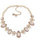 Gold-Tone Beaded Frontal Necklace, 16" + 3" extender