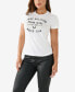 ფოტო #3 პროდუქტის Women's Short Sleeve Retro Crystal Slim Crew T-shirt