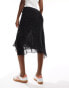 Фото #2 товара Mango aysmettric hem spot printed midi skirt in black