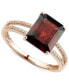 ფოტო #1 პროდუქტის Garnet (3-3/4 ct. t.w.) & Diamond (1/10 ct. t.w.) Ring in 14k Rose Gold