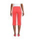 ფოტო #3 პროდუქტის Plus Size Sport Knit High Rise Elastic Waist Pull On Capri Pants