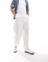 ASOS DESIGN smart balloon fit trousers in white