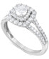 ფოტო #1 პროდუქტის Diamond Double Halo Ring (1 ct. t.w.) in 14k White Gold