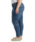 ფოტო #3 პროდუქტის Plus Size Indigo Wash Ripped Girlfriend Jeans