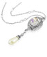 ფოტო #2 პროდუქტის Antique-like Pewter Imitation Pearl Drop Spinner Necklace