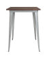 Фото #9 товара Ardennes 31.5 Steel Indoor Contemporary Table With Square Rustic Wood Top